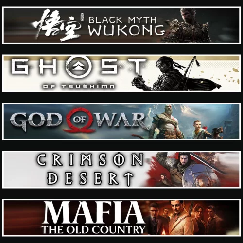 Wukong +Tsushima +GOW +Crimson +Mafia